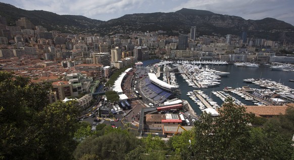 epa05328612 a general view of the Monaco Formula One Grand Prix circuit at Monte Carlo, Monaco, 25 May 2016. The 2016 Formula One Grand Prix of Monaco will take place on 29 May 2016. EPA/VALDRIN XHEMA ...