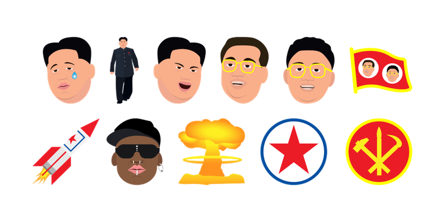 Kim Jong Un verewigt in Form von Emojis.