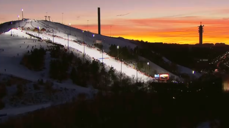 Die Piste am Hammarbybacken.