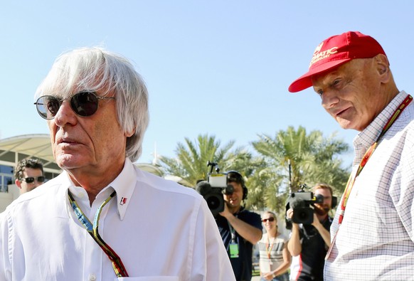 Ecclestone mit Niki Lauda.