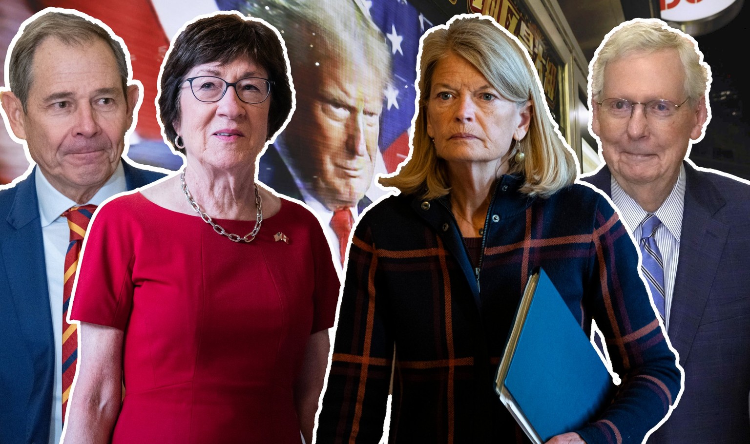 Nachrichten Linkding Sie könnten Trump Widerstand leisten: John Curtis, Susan Collins, Lisa Murkowski und Mitch McConnell.