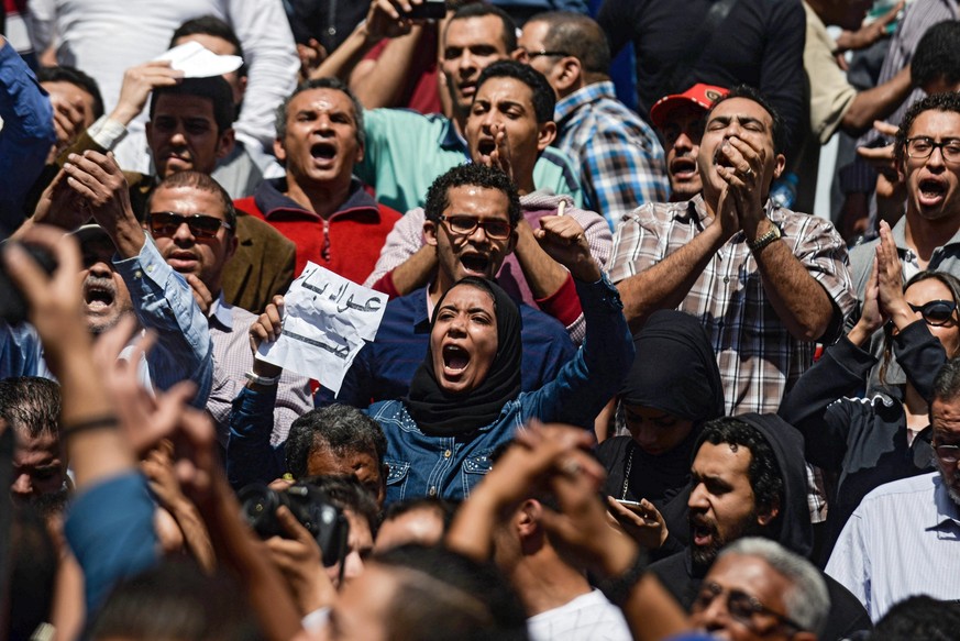 Ein weiteres Bild der Demonstration in Kairo am 15. April.
