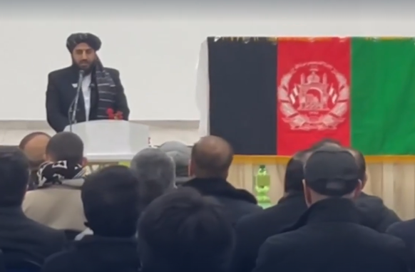 Der besagte Taliban-Funktionär predigte, wie gut es den Menschen in Afghanistan seit der Machtübernahme gehe.