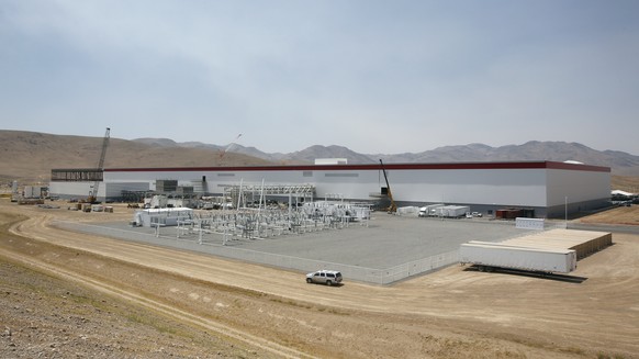 An overall view of the new Tesla Gigafactory is seen during a media tour Tuesday, July 26, 2016, in Sparks, Nev. It’s Tesla Motors’ biggest bet yet: A massive, $5 billion factory in the Nevada desert  ...