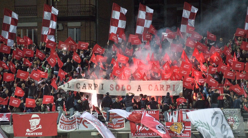 Es gibt viel zu feiern in Carpi: Der Kleinklub steht vor dem nicht für möglich gehaltenen Aufstieg in die Serie A.