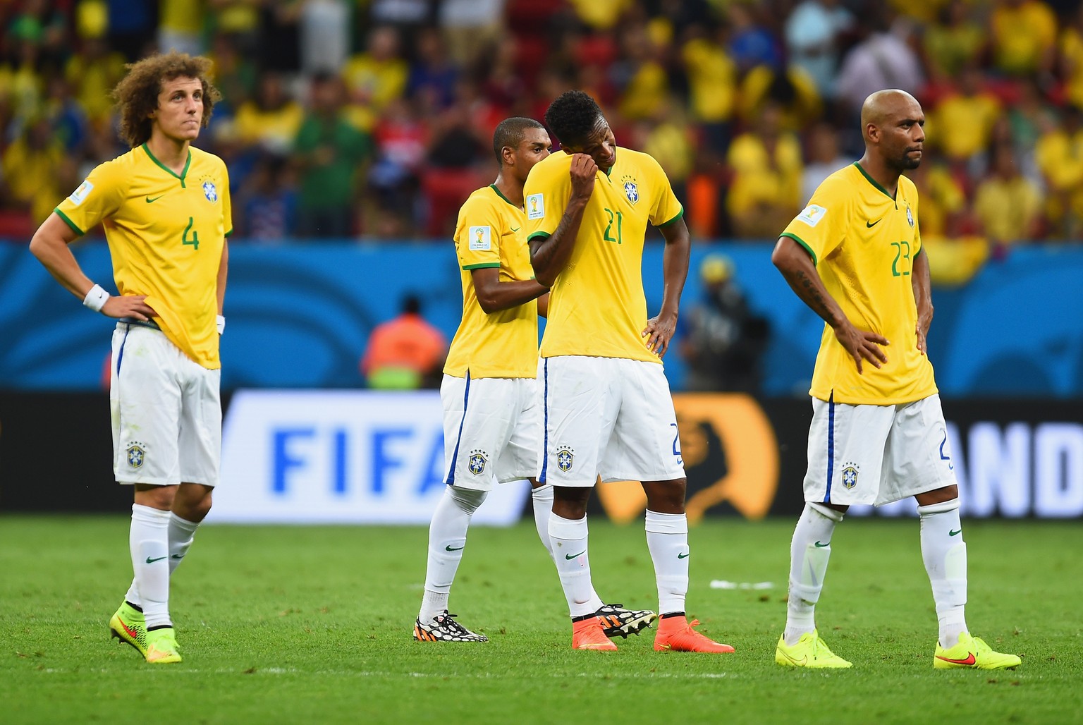 Ratlose Gesichter: Die Selecao verabschiedet sich mit einer Niederlage aus dieser WM.