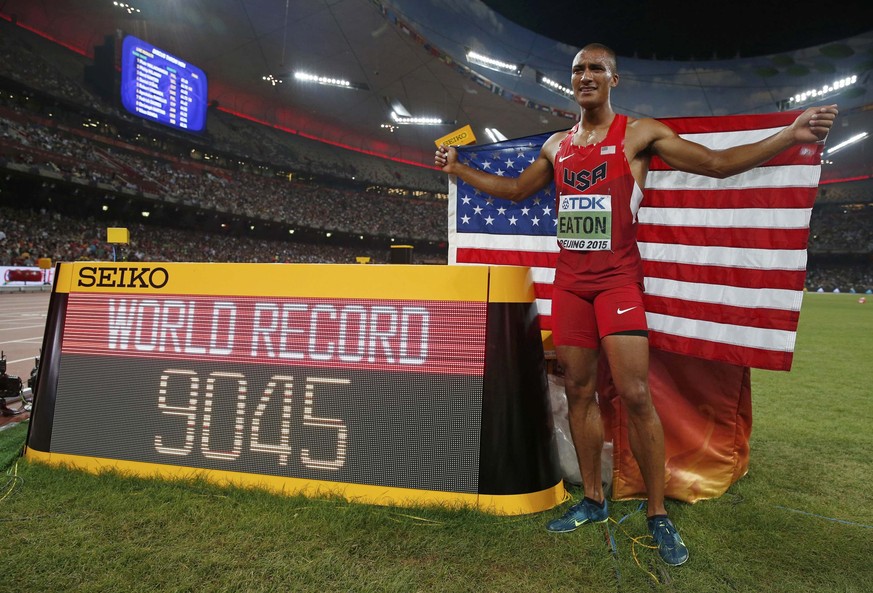 Ashton Eaton und die neue Weltrekord-Punktzahl im Zehnkampf.