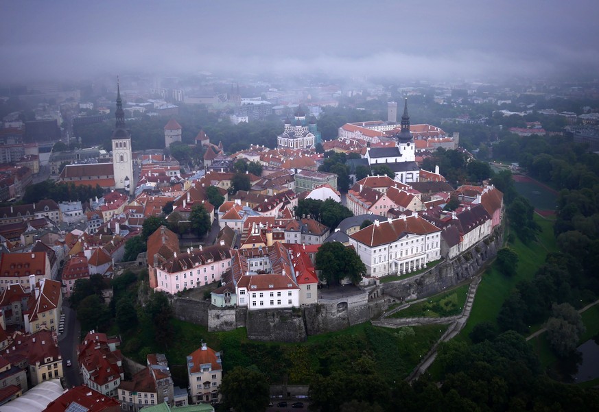 Mandatory Credit: Photo by Amos Chapple/REX (4131200f)
The &quot;Toompea&quot; in Tallin&#039;s old town, Estonia
Aerial views of Europe taken using a drone - Sep 2014
*Full story: http://www.rexfe ...