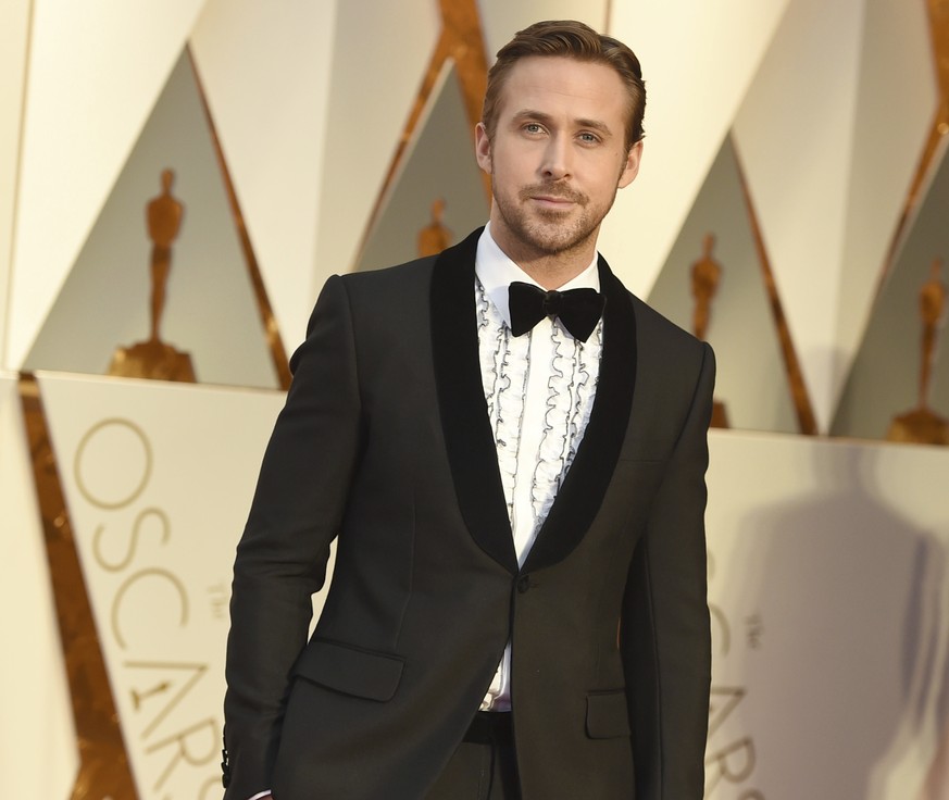 Ryan Gosling arrives at the Oscars on Sunday, Feb. 26, 2017, at the Dolby Theatre in Los Angeles. (Photo by Jordan Strauss/Invision/AP)