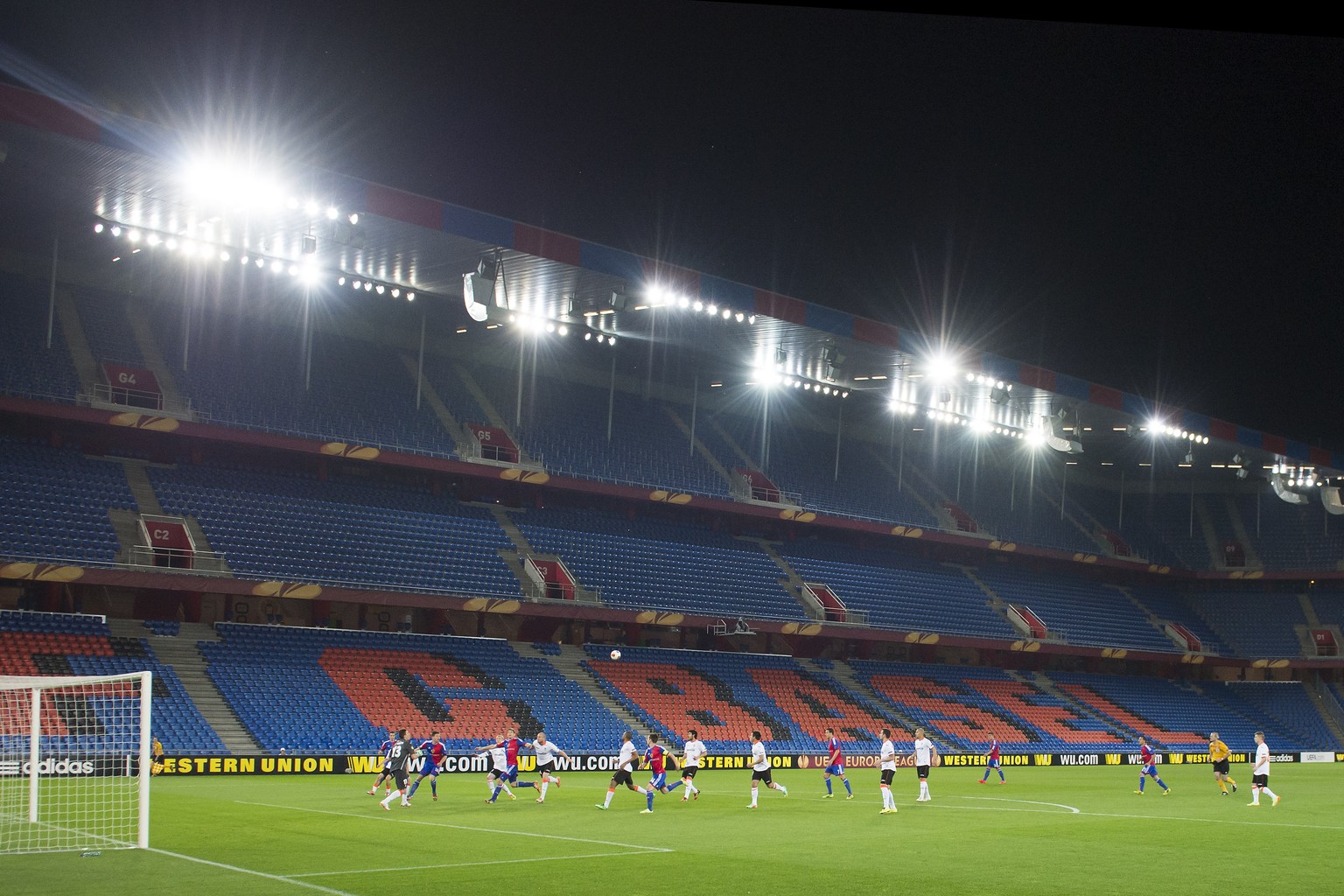 Das Geisterspiel zwischen Basel und Valencia am letzten Donnerstag.