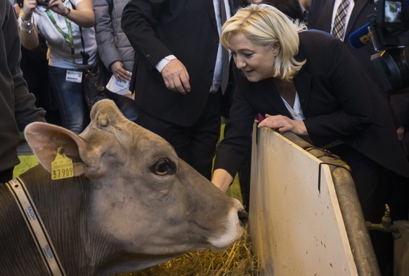 Volksverbunden: Marine le Pen an einer Viehmesse.