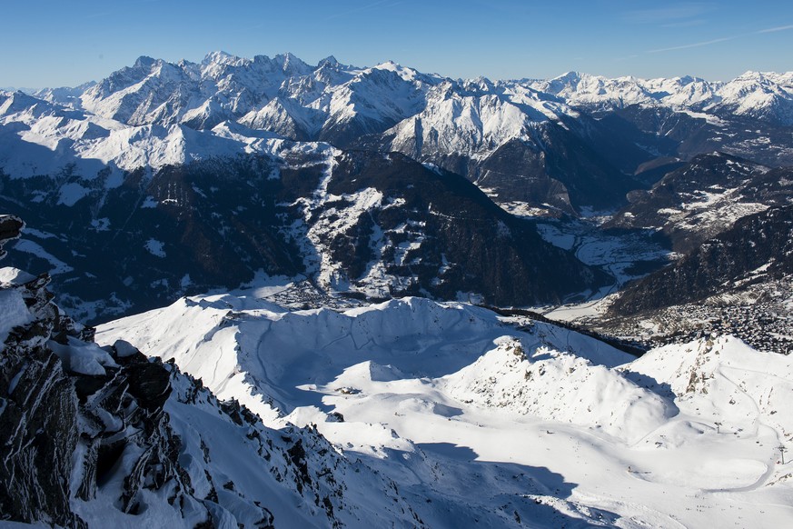 Das Skigebiet Verbier bei schönem Wetter: Zum Zeitpunkt der Panne am Sonntag war es aber neblig, weswegen die Rettungsaktion sich in die Länge zog.