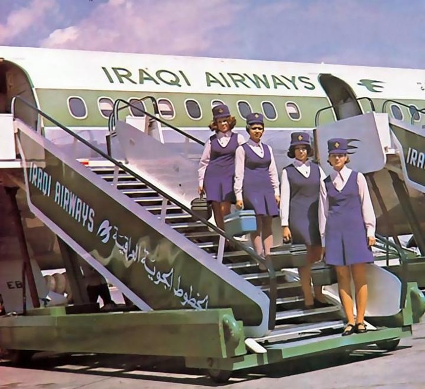 Flugbegleiterinnen der Iraqi Airways (1970er-Jahre).