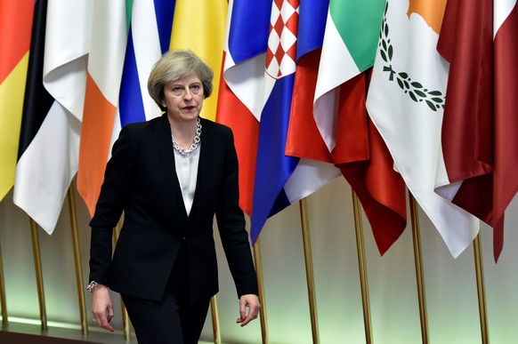 Britain&#039;s Prime Minister Theresa May leaves a EU Summit at the European Council headquarters in Brussels, Belgium December 15, 2016. REUTERS/Eric Vidal