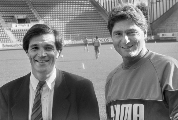 Kurt Jara (r.) zusammen mit dem damaligen FCZ-Manager Raimondo Ponte.