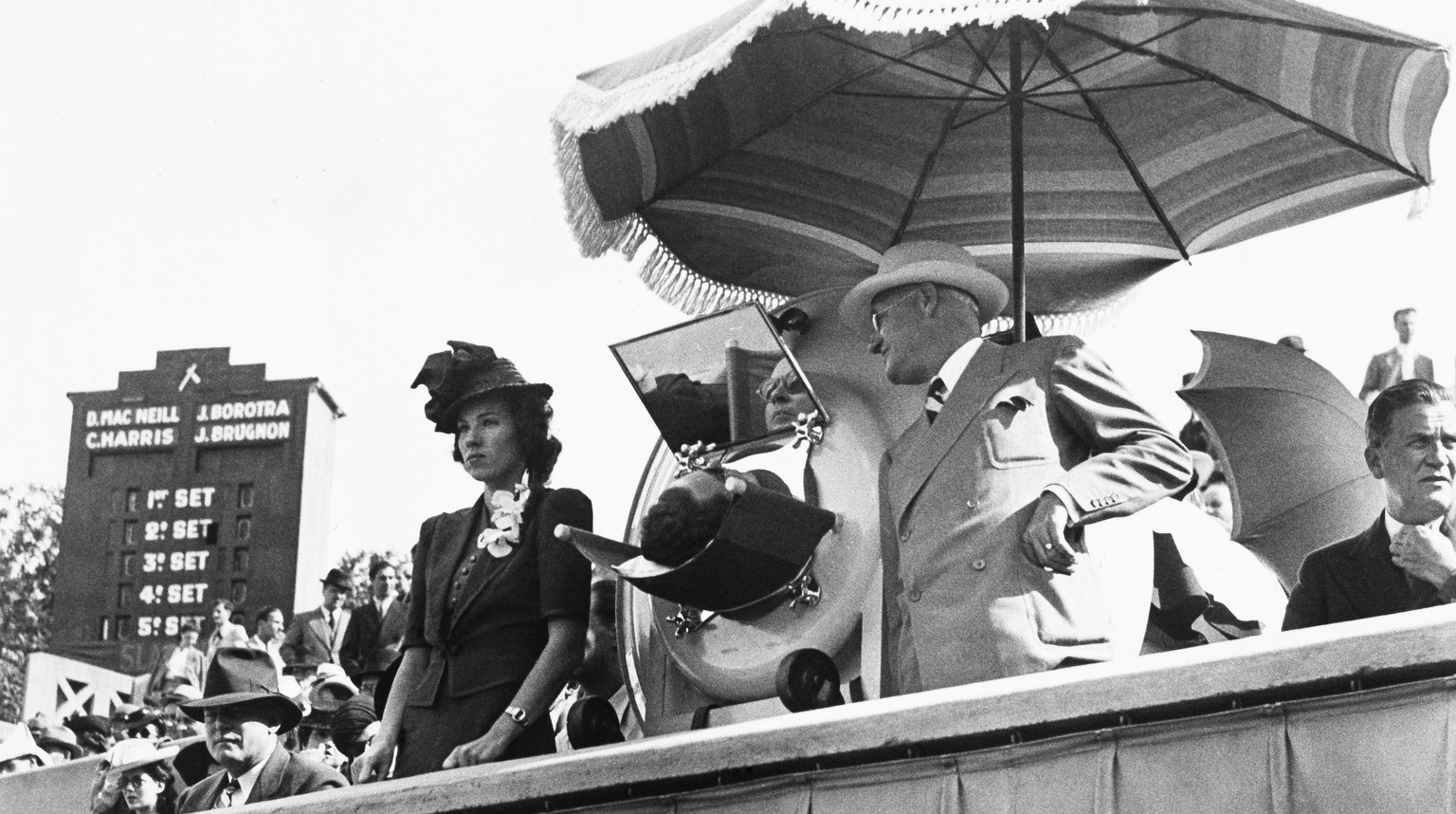 FRANCE - JUNE 18: Fred Snite To A Tennis Match During Rolland Garros On June 18Th 1939 (Photo by Keystone-France/Gamma-Keystone via Getty Images)