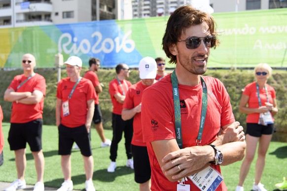 Swiss cyclist Fabian Cancellara during the welcome ceremony of the Team Switzerland in the Olympic Media Village in Rio de Janeiro, Brazil, prior to the Rio 2016 Olympic Summer Games, pictured on Tues ...