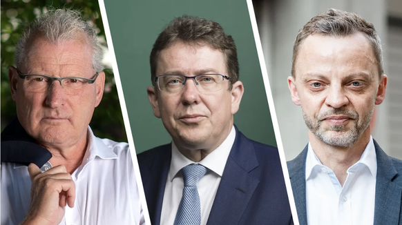 Heinz Tännler, Albert Rösti und Hans-Ueli Vogt kommen alle für das Amt im Bundesrat in Frage. Doch wer schafft es überhaupt aufs Ticket der SVP?