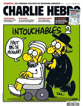«Man darf sich nicht lustig machen»:&nbsp;Das Titelbild «Die Unantastbaren 2»&nbsp;von «Charlie Hebdo» spielte auf den&nbsp;erfolgreichen Film «Intouchables»&nbsp;an.&nbsp;