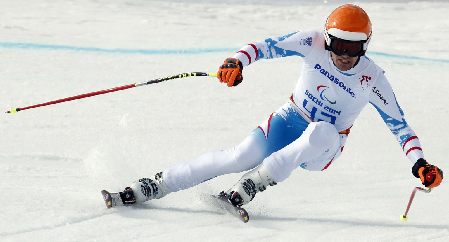 Matthias Lanzinger im Training in Sotschi am Donnerstag.