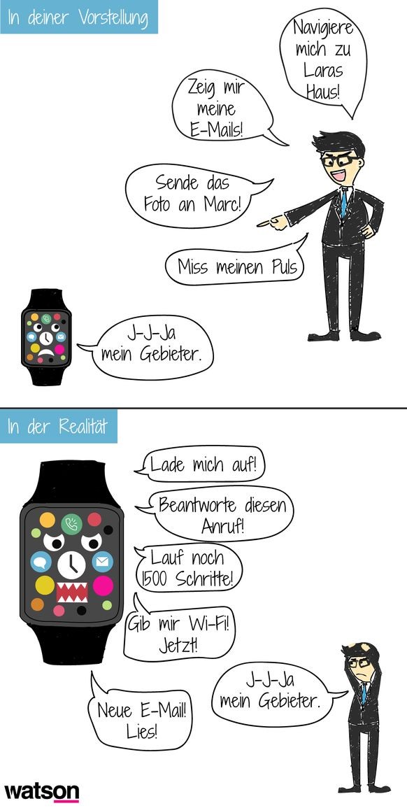 Wie du dir das Leben mit einer Apple Watch vorstellst – und wie es wirklich ist.