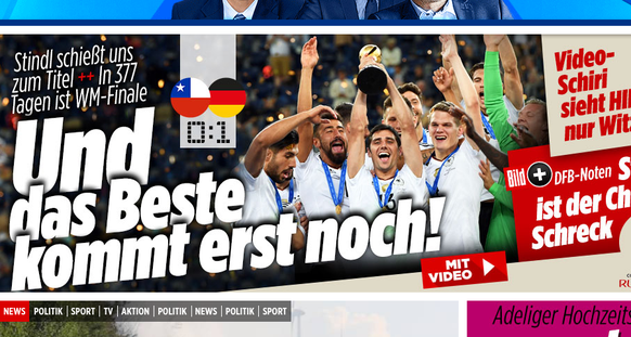 So freut sich die «Bild» über den Confed-Cup-Titel.