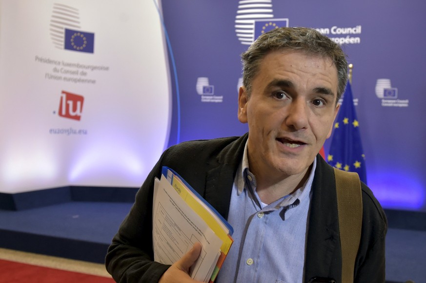 Finanzminister Euklid Tsakalotos in Brüssel.