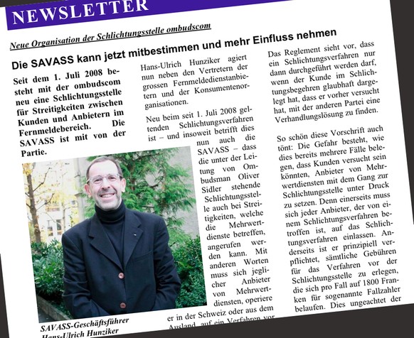 SAVASS Hans-Ulrich Hunziker