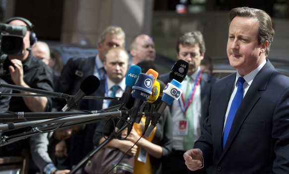 Abschreckung statt Aufnahme: David Cameron am Brüsseler Gipfel.