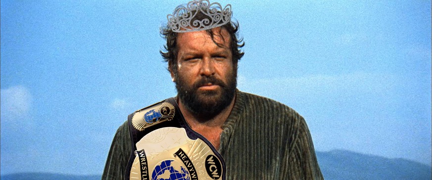 Bud Spencer bei der Siegerehrung. Sein sonniges Gemüt überstrahlte alle.