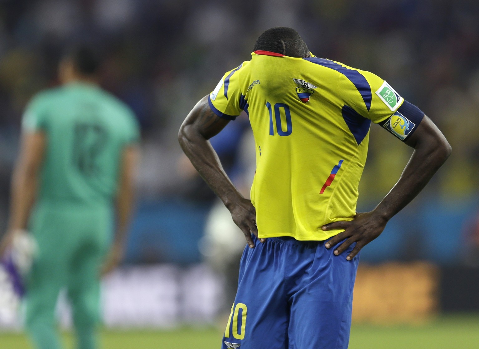Enttäuschung bei Walter Ayovi und seinen Kollegen: Ecuador ist ausgeschieden.