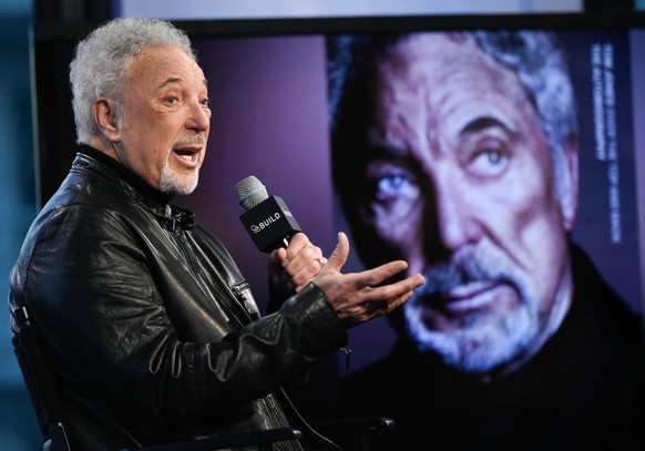 Singer Tom Jones participates in AOL&#039;s BUILD Speaker Series to discuss his new album, &quot;Long Lost Suitcase&quot;, at AOL Studios on Wednesday, Dec. 16, 2015, in New York. (Photo by Evan Agost ...