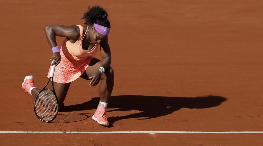 Serena Williams schien gegen Timea Bacsinszky mehrfach nahe der Aufgabe zu sein.