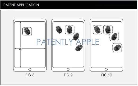 Das Patent beschreibt ein neues Display, das auf der ganzen Fläche als Fingerprint-Sensor dient.