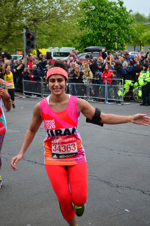 Wollte ein Zeichen setzen: Gandhi am London-Marathon.