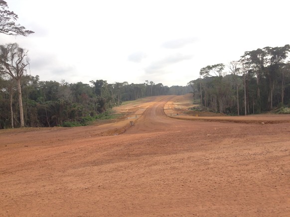 Hier war vor Kurzem noch dichter Urwald, bald führt hier die neue Autobahn durch.