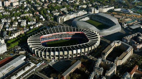 Der Prinzenpark im Vordergrund, dahinter die Rugby-Arena&nbsp;Stade Jean-Bouin.