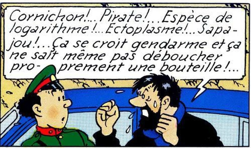 Tintin, Capitaine Haddock fluchen