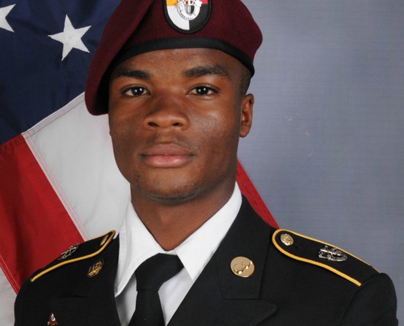 epa06273530 An undated handout photo made available on 18 October 2017 by the US Department of Defense (DoD) showing US Army Sergeant La David Johnson aged 25, of Miami Gardens, Florida, USA, who was  ...