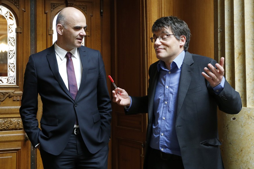 Innenminister Alain Berset (links) mit Parteikollege Roger Nordmann: Der SP-Bundesrat.&nbsp;