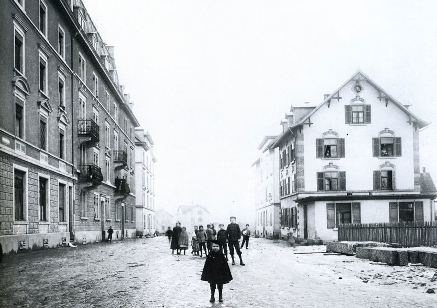 Die Goldbrunnenstrasse 1907.