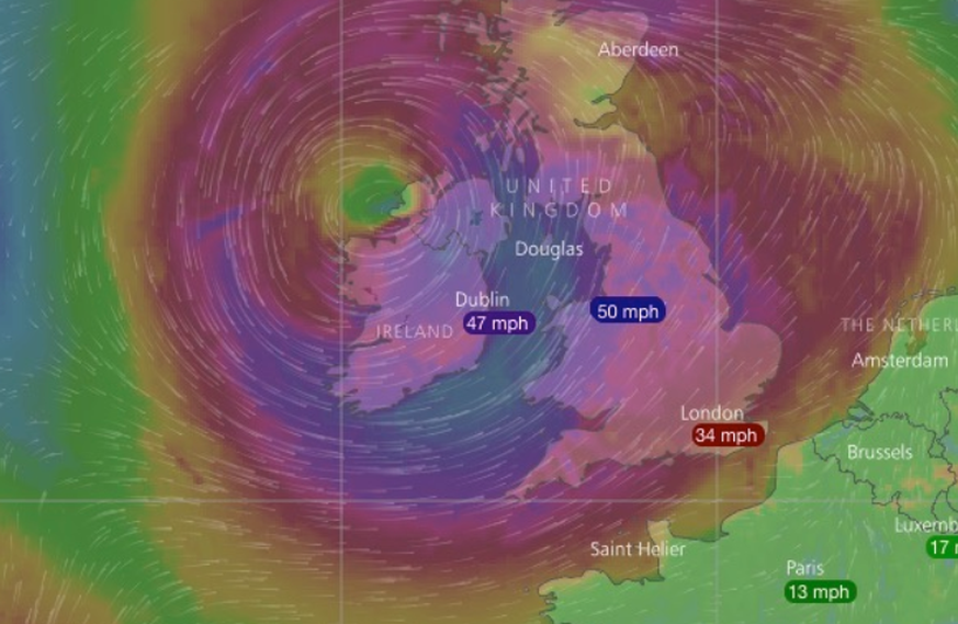 Ausläufer des Hurrikans Ophelia werden am Montag auf Irland treffen.&nbsp;