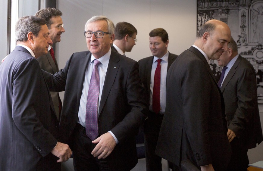 Kommen heute nach gescheiterten Verhandlungen erneut zusammen: Draghi (links) mit Juncker.
