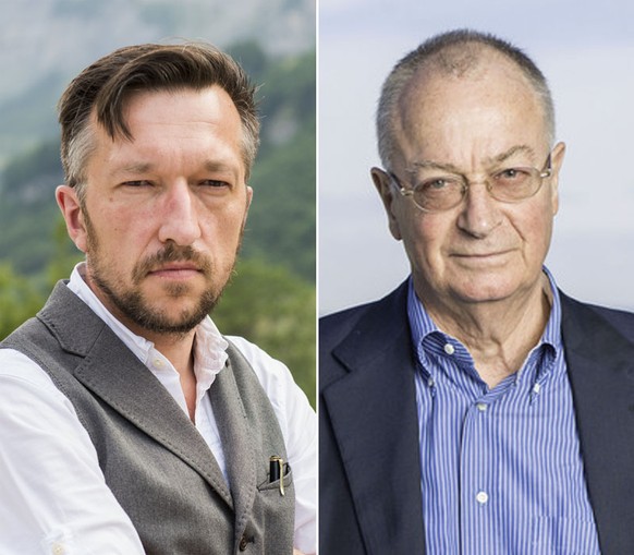Populismus und seine Auswirkungen: Schriftsteller Lukas Bärfuss (l.) und Publizist Frank A. Meyer&nbsp;debattieren unter der Leitung von «Nordwestschweiz»-Chefredaktor Christian Dorer.