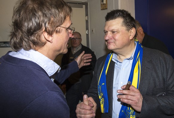 HCD-Präsident&nbsp;Gaudenz Domenig (rechts) und sein Coach Arno Del Curto sind sich in allen Punkten einig.