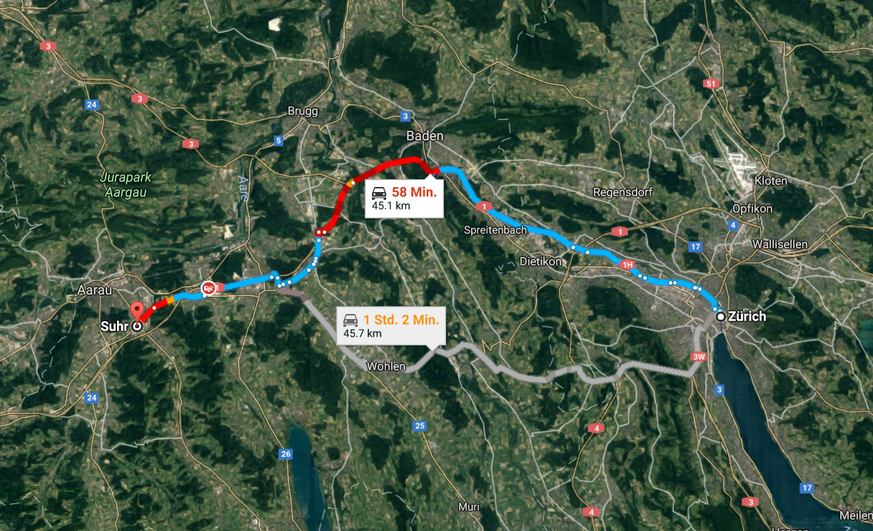 Kaum ein Durchkommen auf dem Weg nach Bern: Zwischenzeitlich kam es zu Wartezeiten von 50 Minuten.&nbsp;
