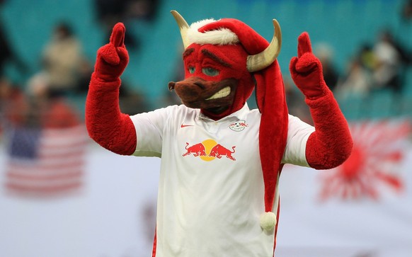 Bulli, das Maskottchen von RB Leipzig.