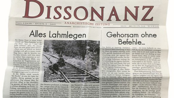 Applaus für Kurzschluss: Die anarchistische Zeitung «Dissonanz» aus Zürich.