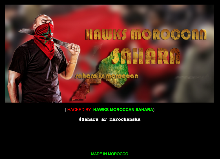 Keine Islamisten, sondern marokkanische Nationalisten haben die Website gehackt.