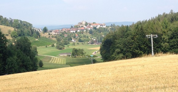 Blitz von der Bergstation des Skilifts nach Regensberg.